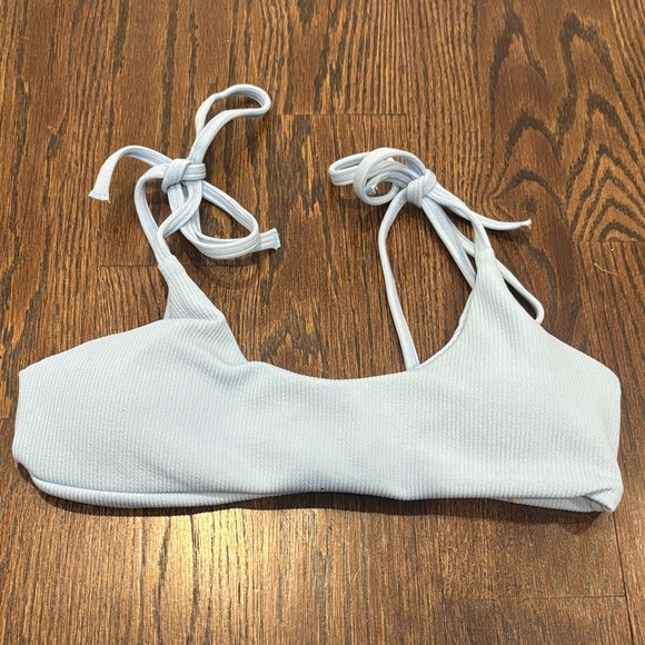 NWT Zaful Women’s Sky Blue Ribbed Bikini Size 6 - Picture 4 of 9